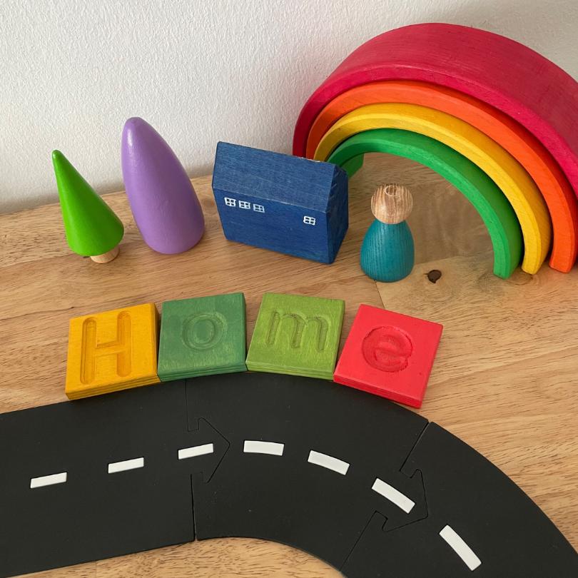 Rainbow Alphabet Blocks- Uppercase
