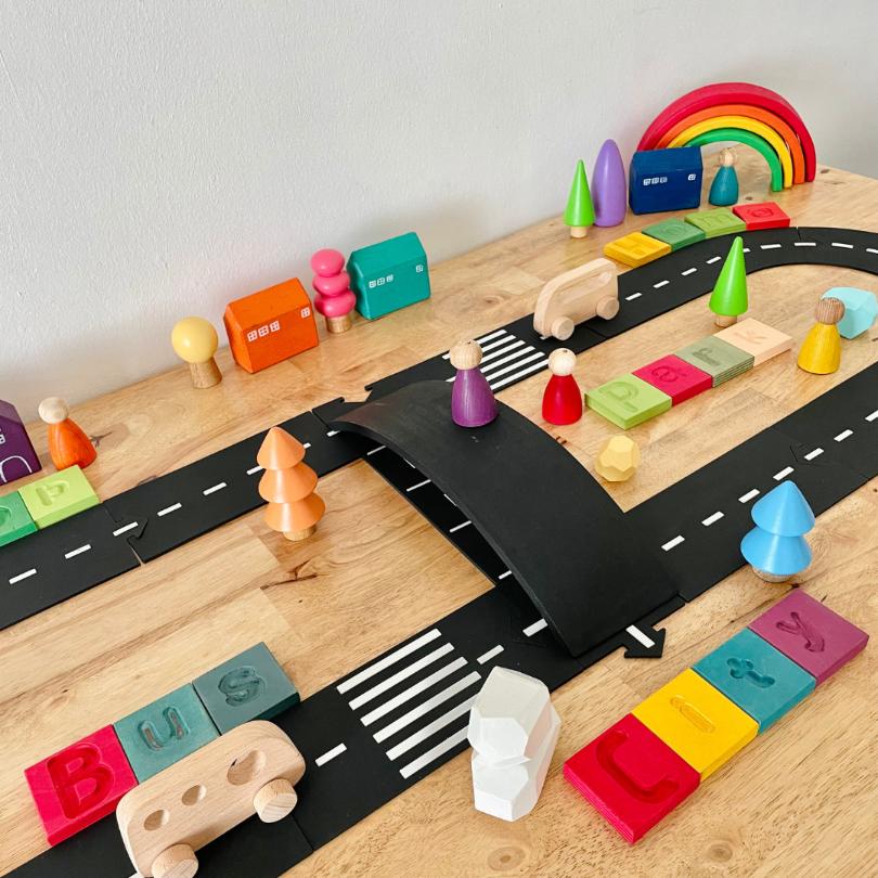 Rainbow Alphabet Blocks- Uppercase