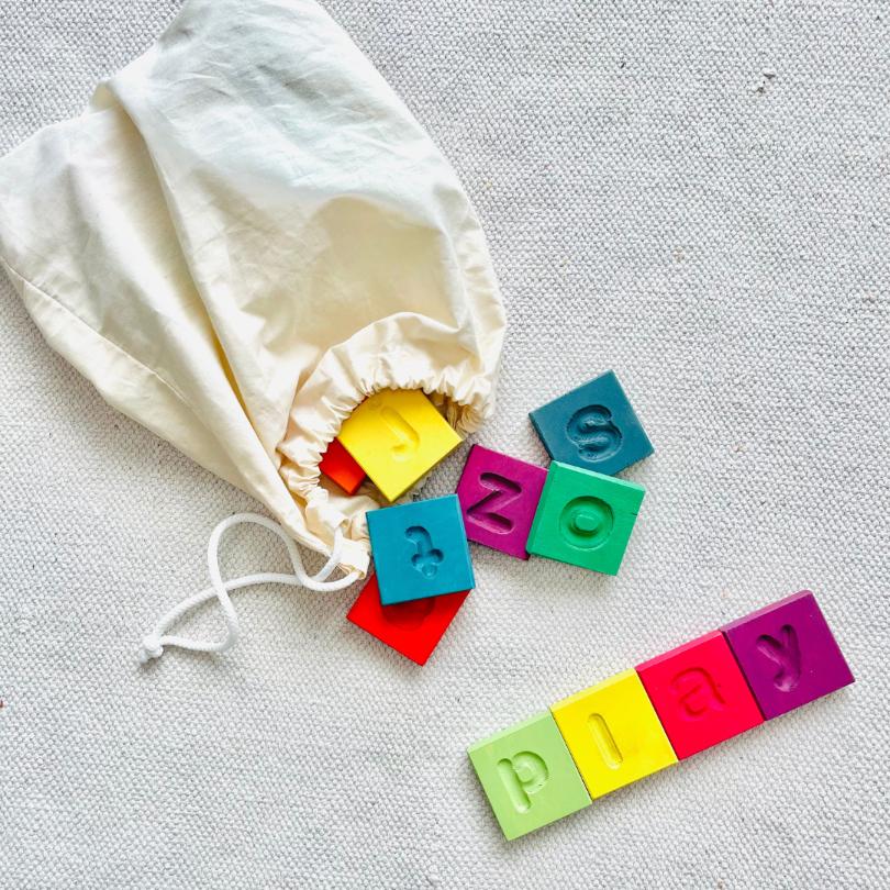 Rainbow Alphabet Blocks-Lowercase