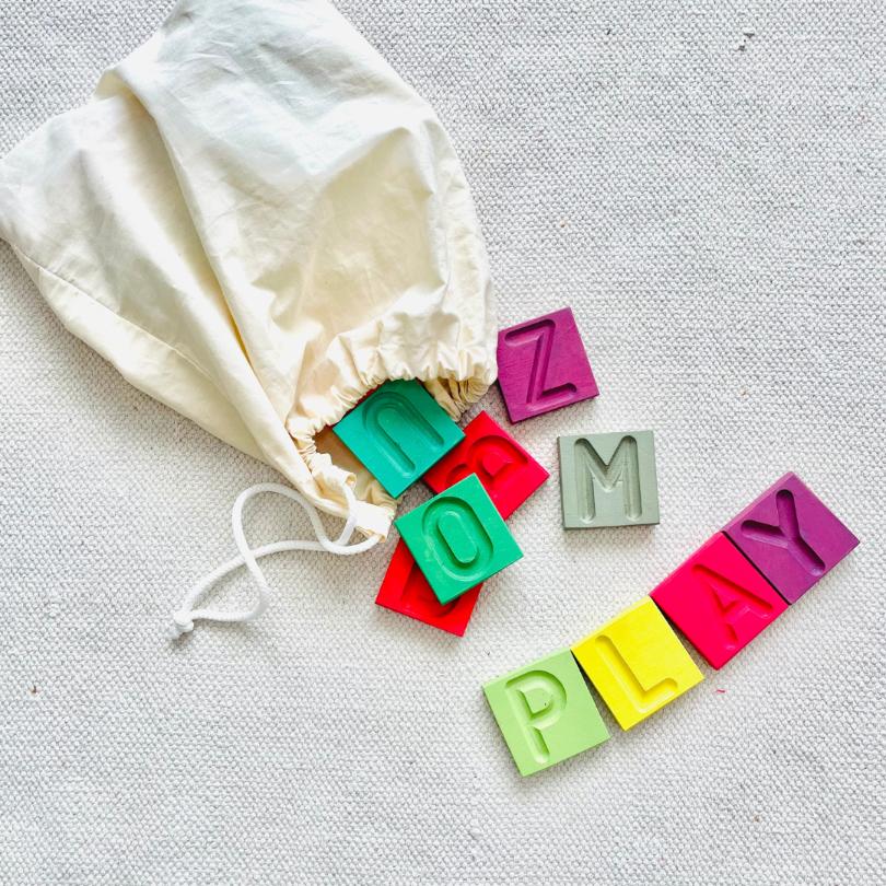 Rainbow Alphabet Blocks- Uppercase