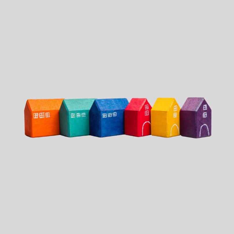 Wooden House Blocks