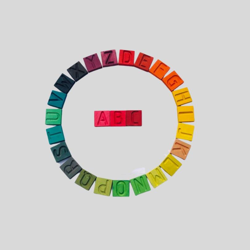 Rainbow Alphabet Blocks- Uppercase