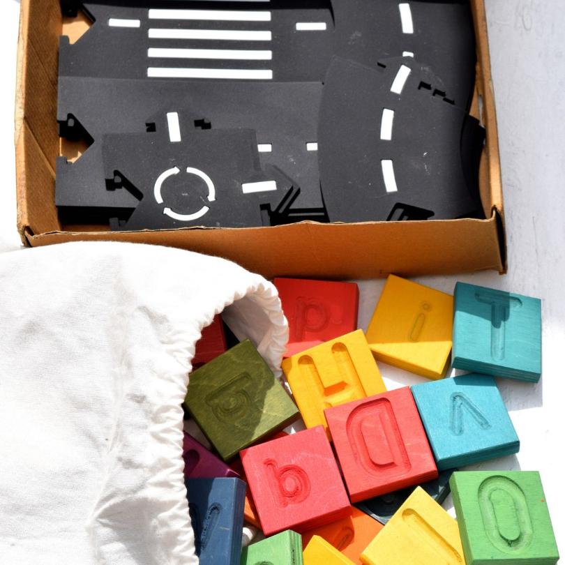 Rainbow Alphabet Blocks- Uppercase