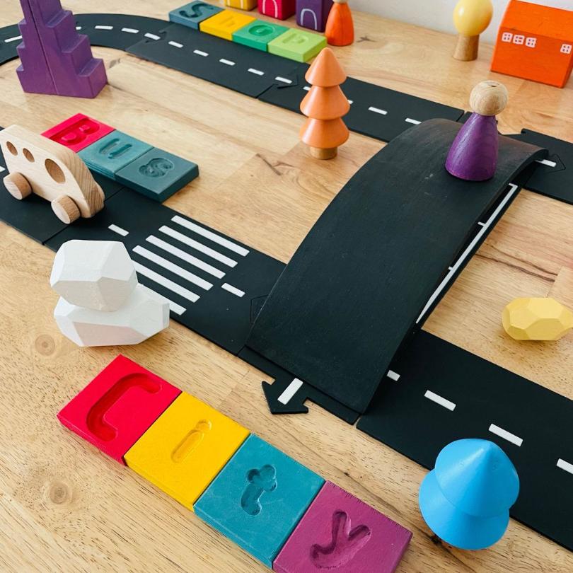 Rainbow Alphabet Blocks- Uppercase