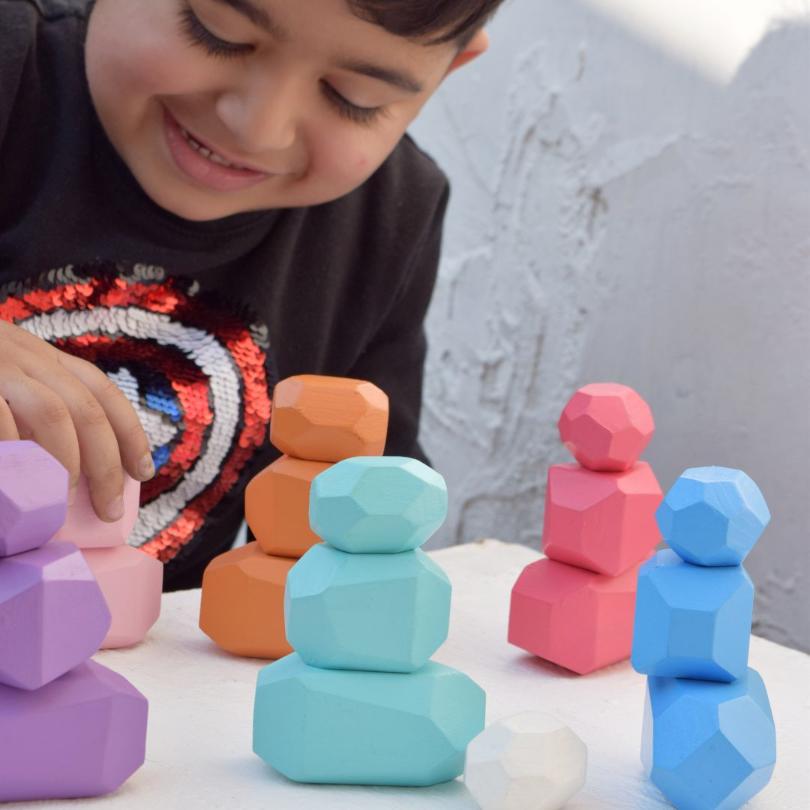 Stacking Rock Blocks